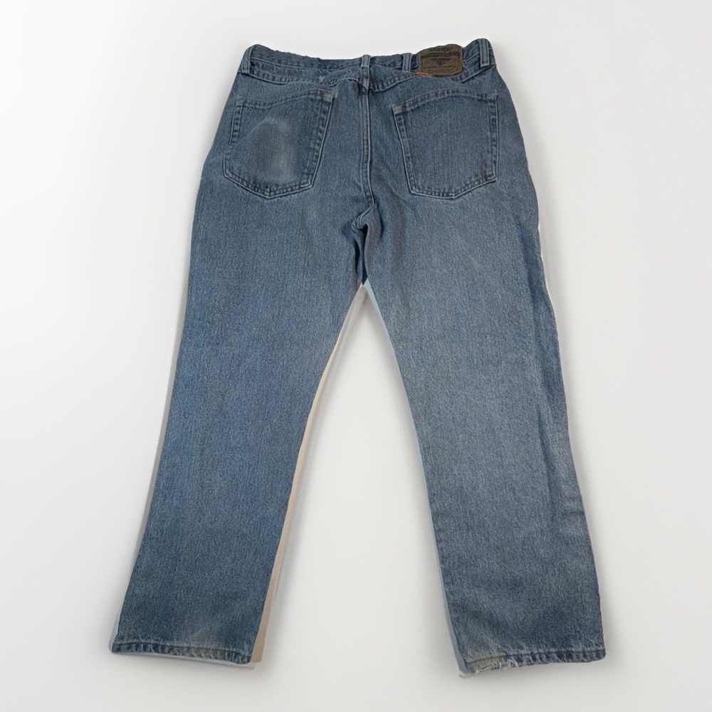 Wrangler Jeans Men's 34x29 Premium Quality Light Wash Straight Leg Workwear - Picture 9 of 14